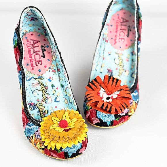 Irregular Choice x Disney Alice in Wonderland Flowers Can’t Talk Heels – Size 39 - Picture 5 of 11